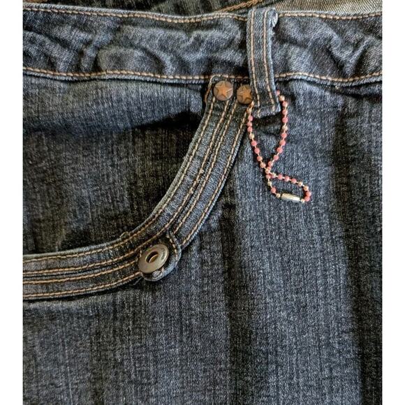 VTG Bubblegum USA Brand Blue Jeans Women's Size 20 Plus Bootcut Pink Keychain - Picture 5 of 10
